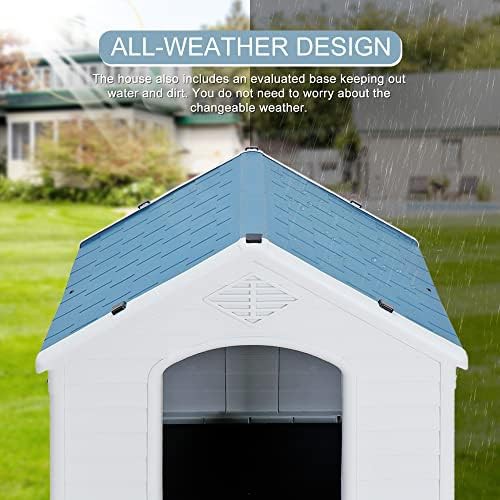 Waterproof plastic dog kennel with air vents — photo 3