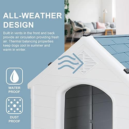 Waterproof plastic dog kennel with air vents — photo 5