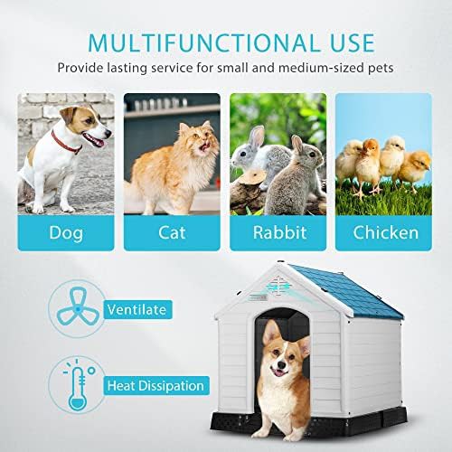 Medium plastic dog shelter with elevated floor — photo 4