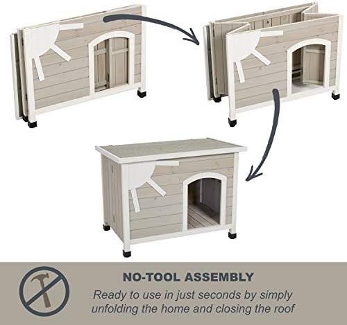 Folding outdoor wooden dog house — photo 3