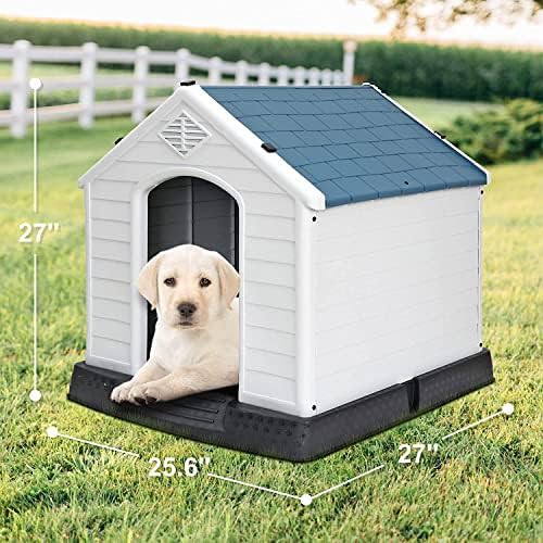 Blue plastic pet house with air vents — photo 5