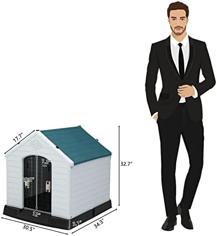 Tall plastic dog kennel with door — photo 3