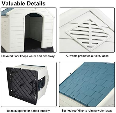 Tall plastic dog kennel with door — photo 4