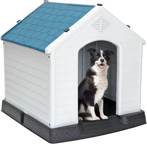 White plastic ventilated indoor pet shelter