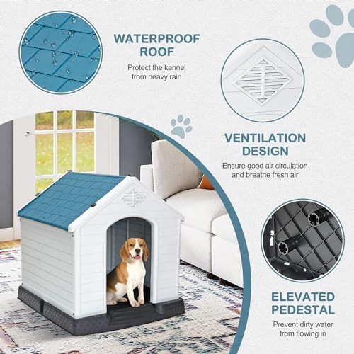 White plastic ventilated indoor pet shelter — photo 5