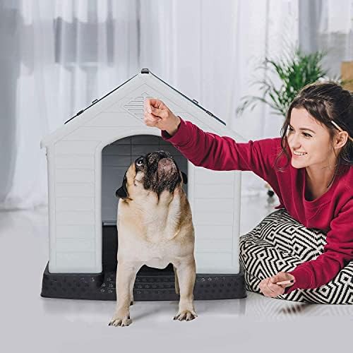 Blue plastic outdoor igloo kennel — photo 4