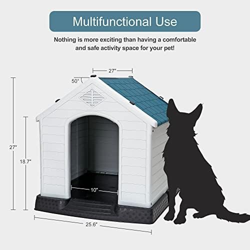 Blue plastic outdoor igloo kennel — photo 5