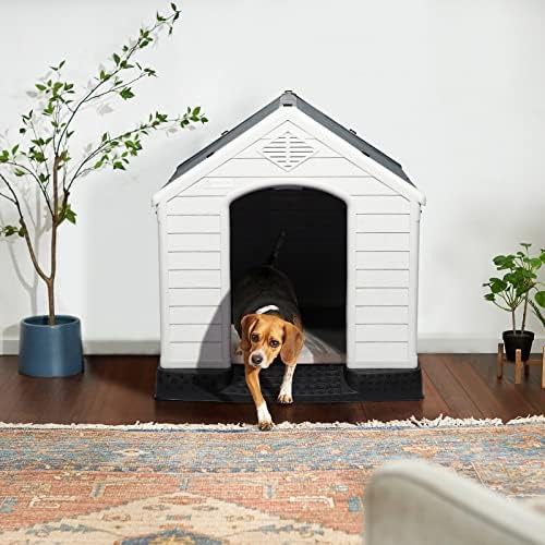 Large gray plastic indoor and outdoor dog house — photo 4