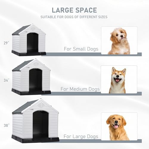 Large gray plastic indoor and outdoor dog house — photo 5