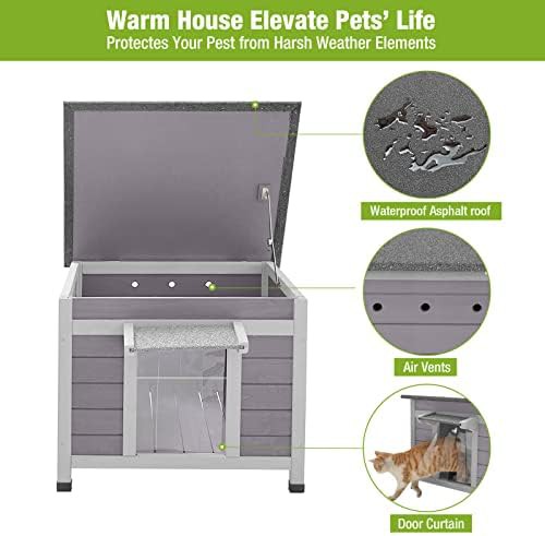 Small wooden kennel with PVC flaps — photo 4