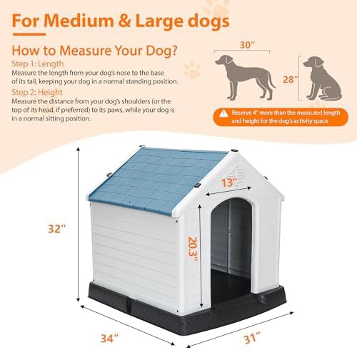 Blue plastic insulated outdoor dog house — photo 4