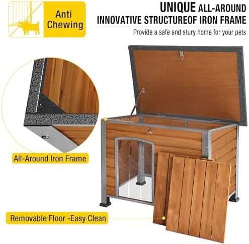 Small wooden kennel with iron frame — photo 4