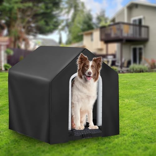 Winter weatherproof fabric dog house cover — photo 5