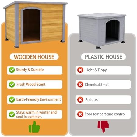 Extra large natural wood outdoor dog house — photo 4
