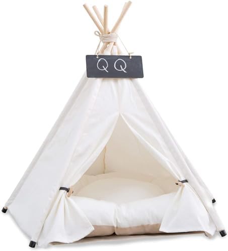 Large fabric teepee with thick cushion — photo 3