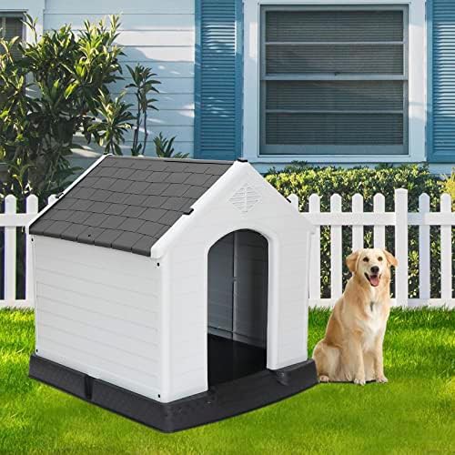 Large weatherproof plastic dog house with vents