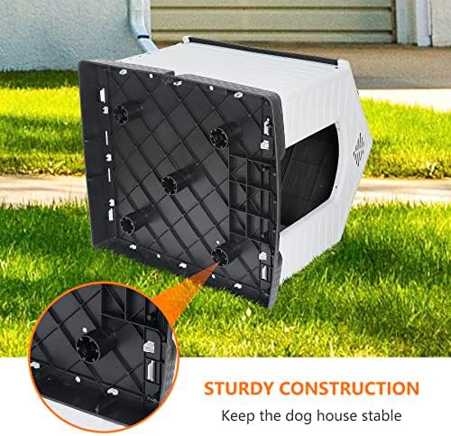 Large weatherproof plastic dog house with vents — photo 5