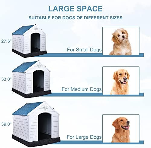 Blue plastic puppy shelter with elevated floor — photo 3