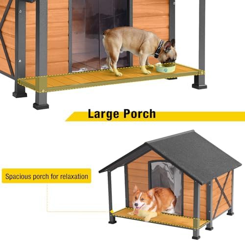 Large wooden kennel with front porch — photo 5