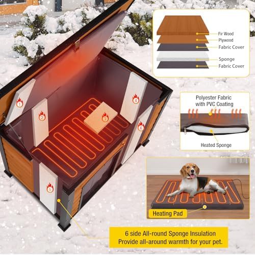 Brown heated kennel with iron frame — photo 4