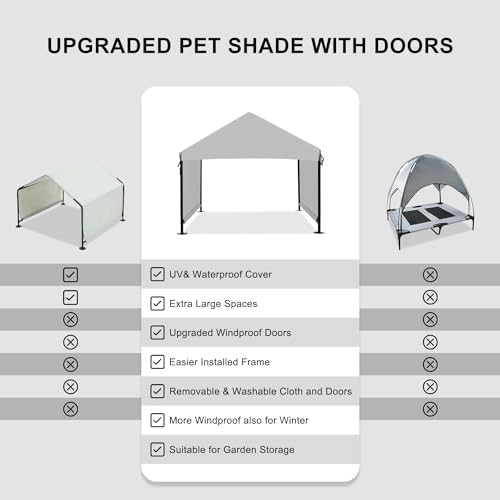 Weatherproof grey fabric pet tent XL — photo 3