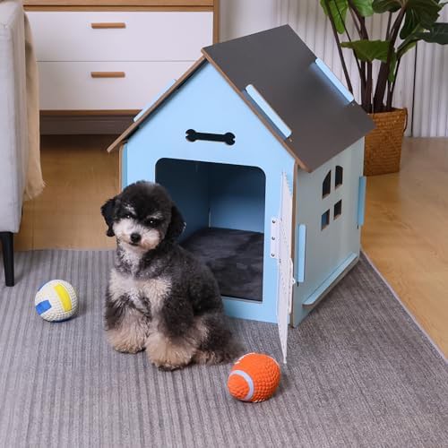 Compact wooden indoor pet den for cats — photo 4