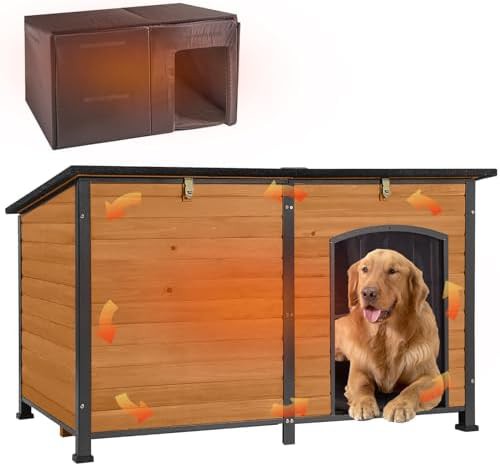 Extra large insulated wooden winter shelter