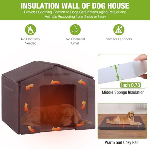 Insulated wooden kennel with iron frame — photo 3