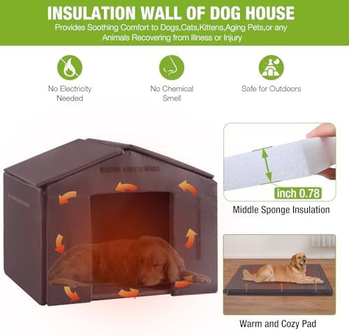 Insulated iron frame winter dog kennel — photo 4