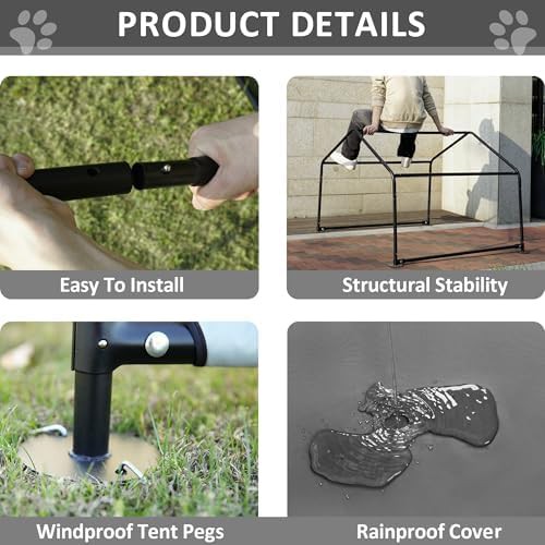 Deep grey outdoor tent for medium dogs — photo 4