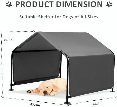 Deep grey outdoor tent for medium dogs — photo 5