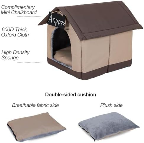 Brown fabric indoor house with cushion — photo 3