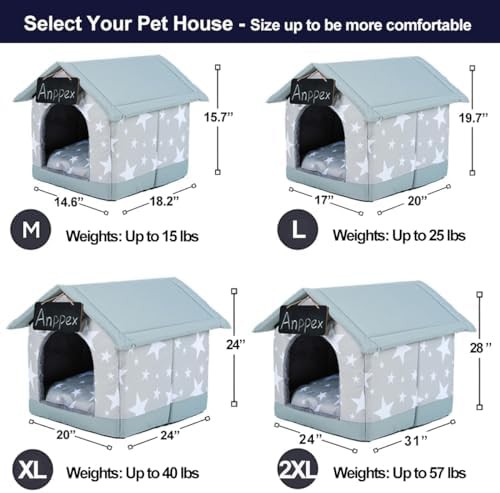 Grey fabric indoor house for medium dogs — photo 4