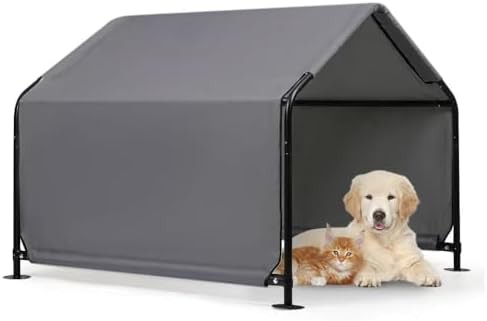 Grey outdoor canopy pet shade tent