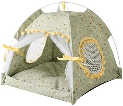 Green and yellow mesh window teepee