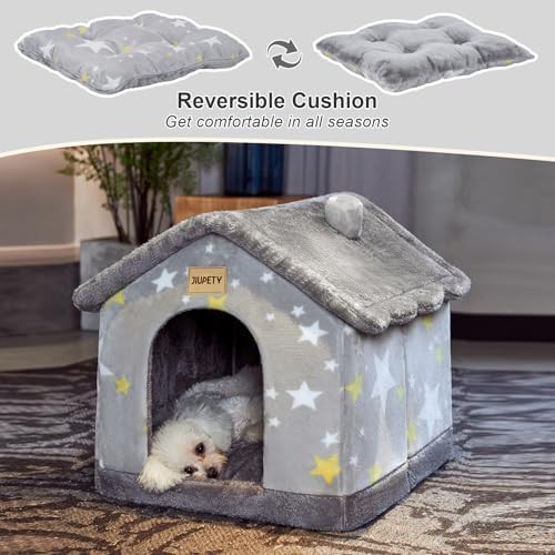 Grey soft indoor dog cave bed — photo 4