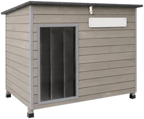 Large natural wood kennel for dogs