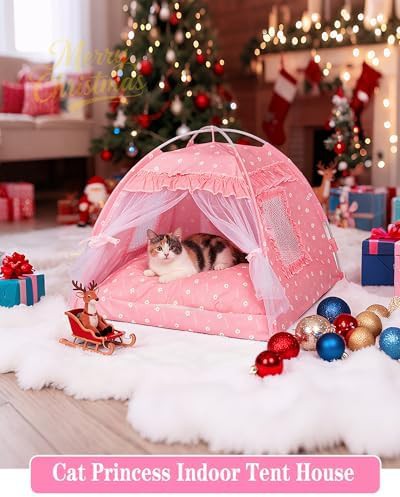 Small Pink Princess Bed Tent with Mesh — photo 3