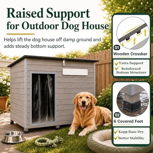 Large wooden kennel with iron frame — photo 3