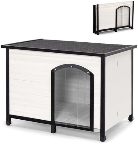 Large white folding outdoor house with door flap