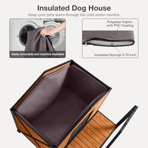 Insulated fir wood and iron frame kennel — photo 4