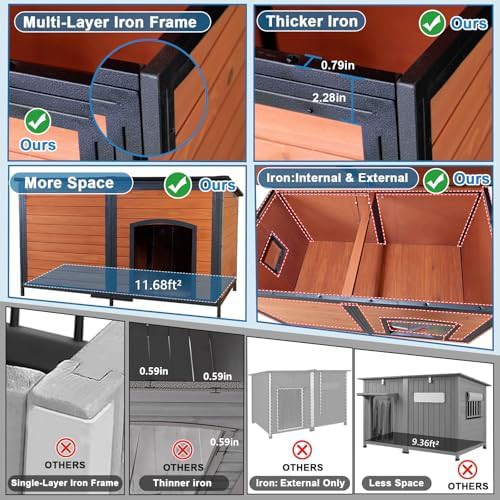 Extra large insulated wood house with metal frame — photo 4