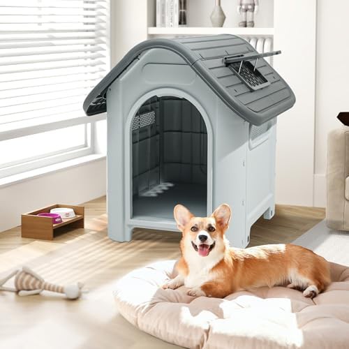 Foldable plastic portable dog house