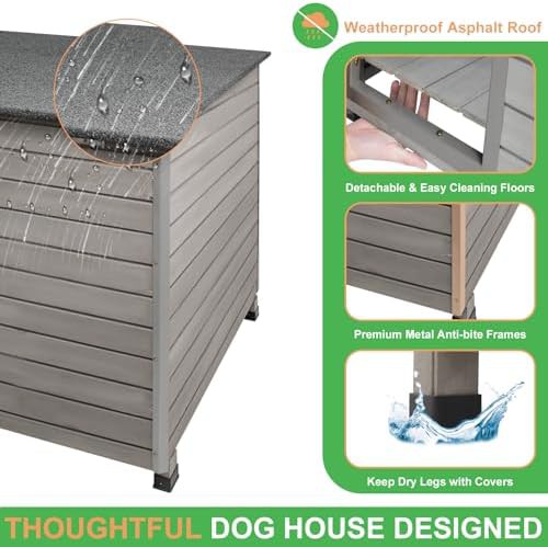 Elevated wooden shelter with metal frame — photo 4