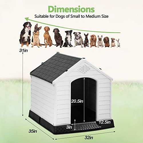 Large grey insulated plastic kennel with vents — photo 5