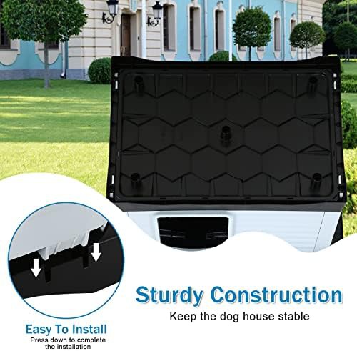Compact outdoor plastic dog kennel 26 inch — photo 4