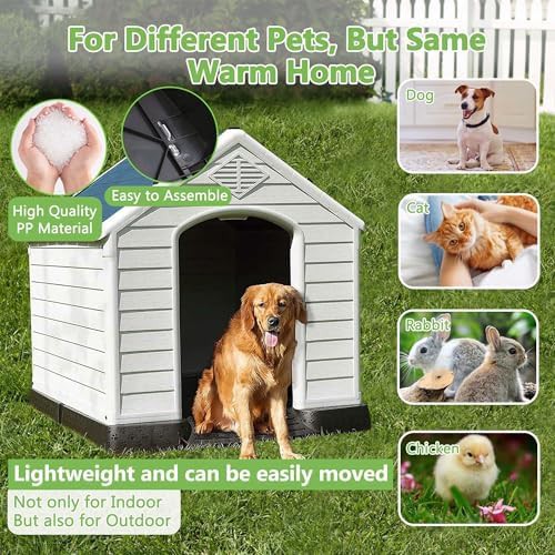 Weatherproof plastic outdoor dog shelter 28 inch — photo 3