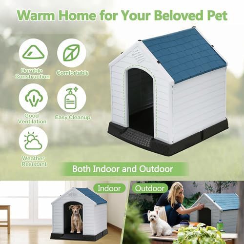 Weatherproof plastic outdoor dog shelter 28 inch — photo 4