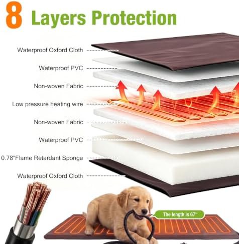 Heated brown insulated kennel for medium dogs — photo 5