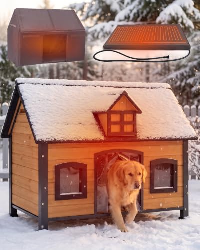 Insulated wooden kennel with metal frame